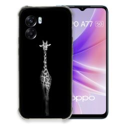 Coque Pour Oppo A77 5G Animal Girafe Noire