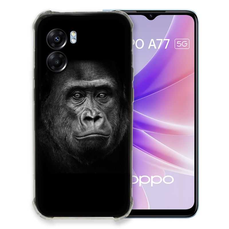 Coque Pour Oppo A77 5G Animal Gorille Noir