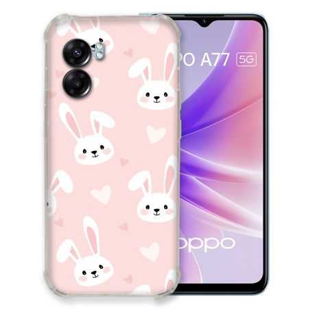 Coque Pour Oppo A77 5G Animal Lapin Rose