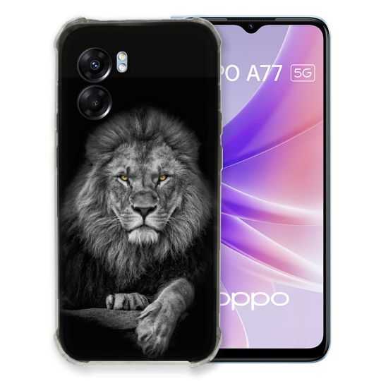 Coque Pour Oppo A77 5G Animal Lion Majestueux