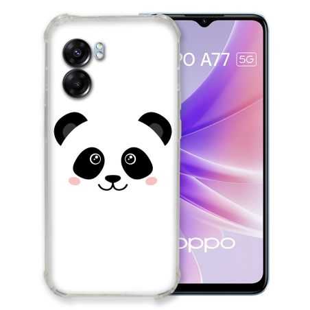 Coque Pour Oppo A77 5G Animal Panda Blanc