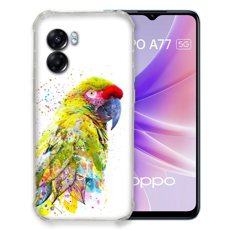 Coque Pour Oppo A77 5G Animal Perroquet Jaune