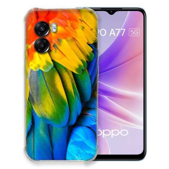 Coque Pour Oppo A77 5G Animal Perroquet Plume