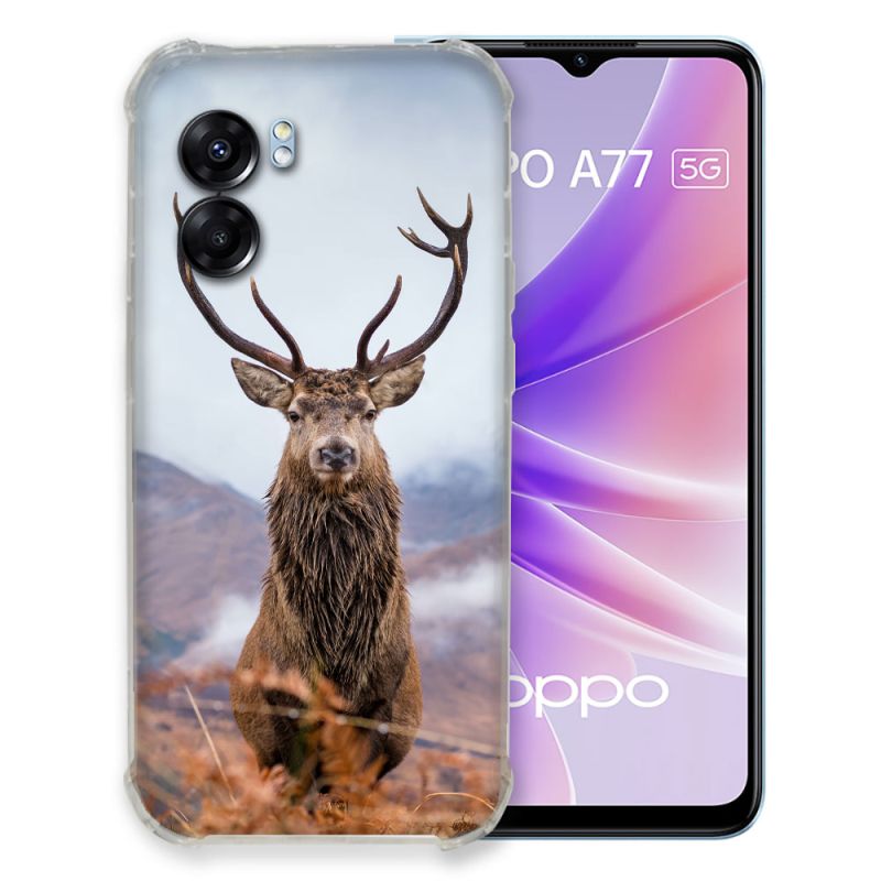 Coque Pour Oppo A77 5G Chasse Chevreuil Montagne