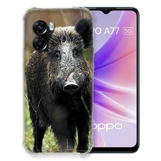 Coque Pour Oppo A77 5G Chasse Sanglier bois
