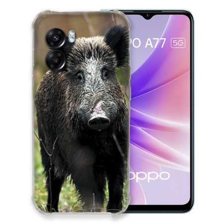 Coque Pour Oppo A77 5G Chasse Sanglier bois