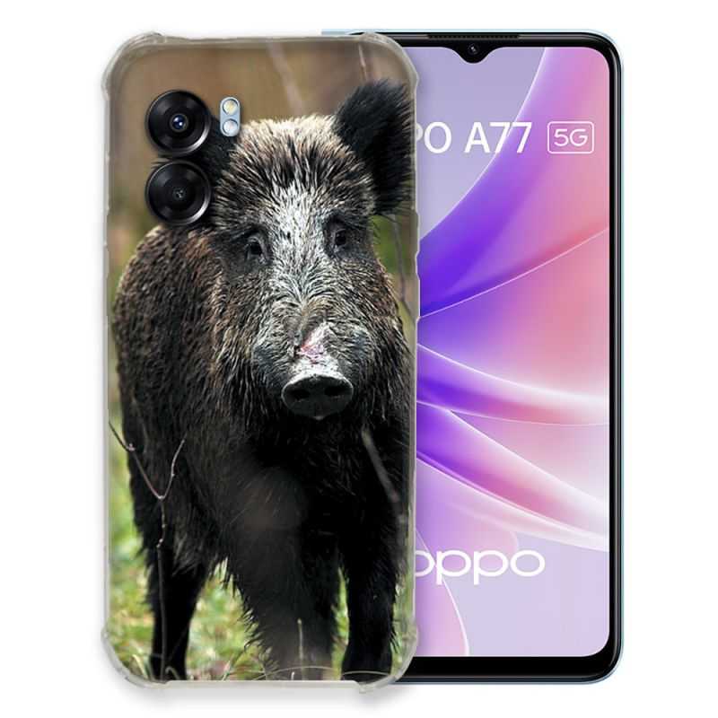 Coque Pour Oppo A77 5G Chasse Sanglier bois