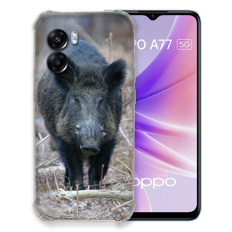 Coque Pour Oppo A77 5G Chasse Sanglier Pin