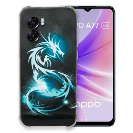 Coque Pour Oppo A77 5G Fantastique Dragon Bleu