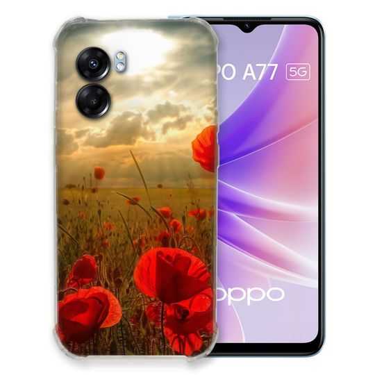 Coque Pour Oppo A77 5G Fleur Coquelicot