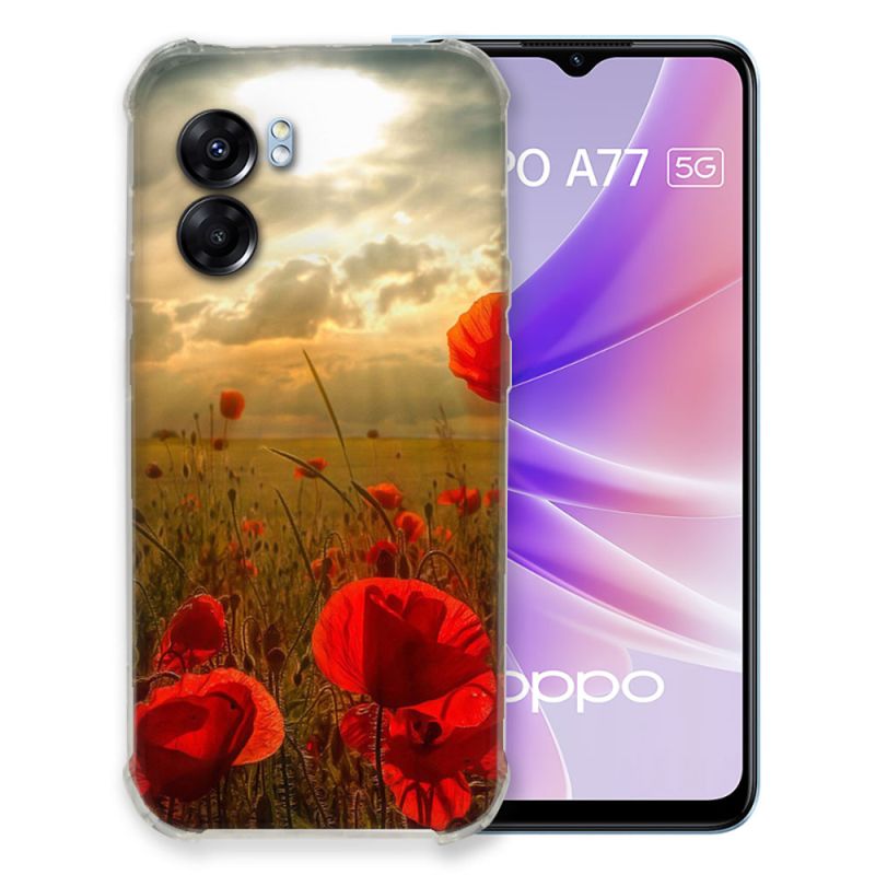 Coque Pour Oppo A77 5G Fleur Coquelicot