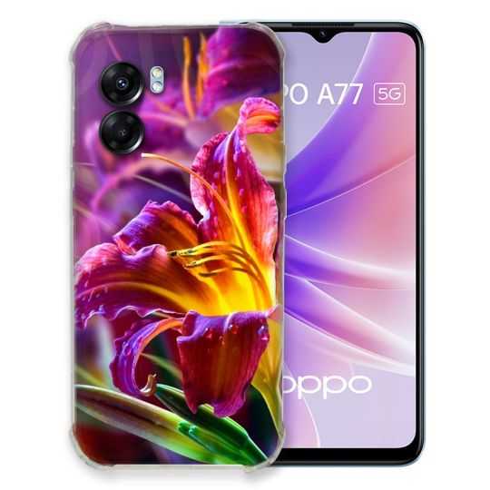 Coque Pour Oppo A77 5G Fleur Lys Color