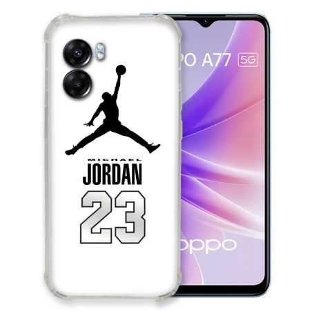 Coque Pour Oppo A77 5G Jordan 23 Blanc