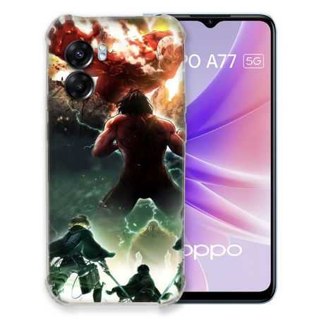 Coque Pour Oppo A77 5G Manga Attaque Titans Combat