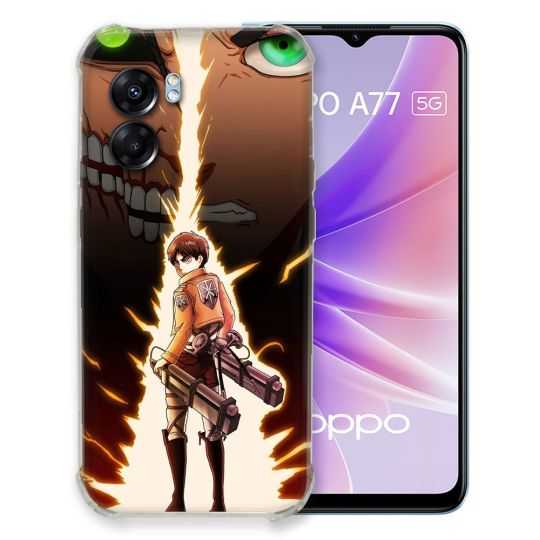 Coque Pour Oppo A77 5G Manga Attaque Titans Eren Eclair