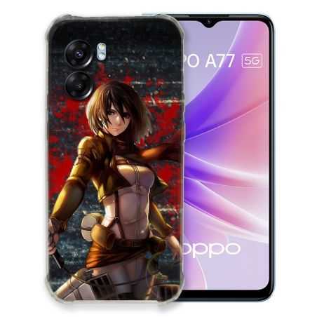 Coque Pour Oppo A77 5G Manga Attaque Titans Mikasa