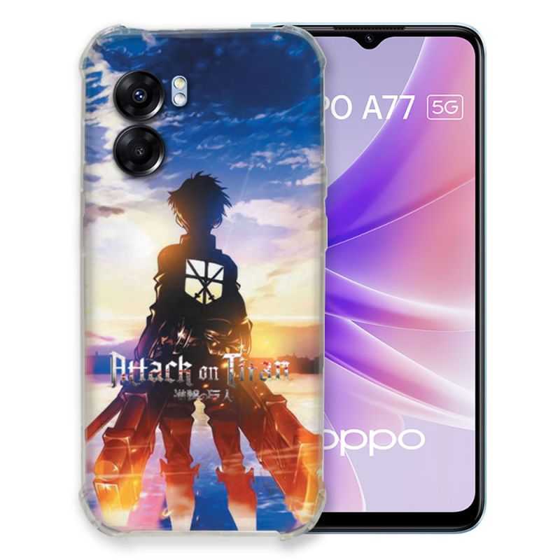Coque Pour Oppo A77 5G Manga Attaque Titans Soleil