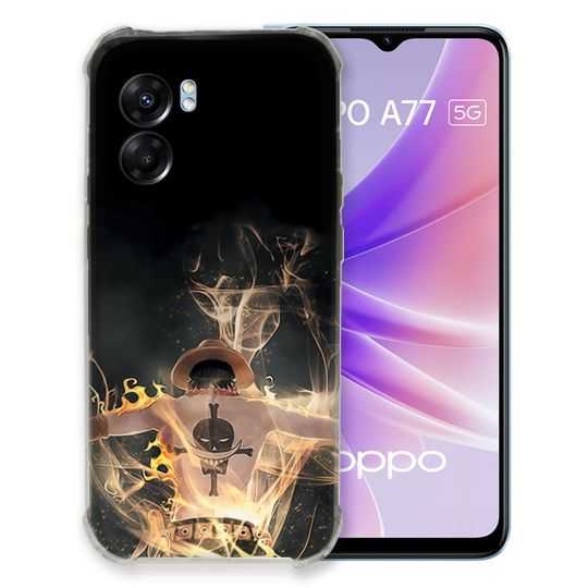 Coque Pour Oppo A77 5G Manga One Piece Ace Noir