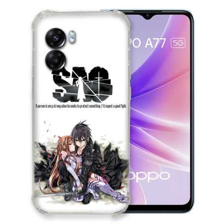 Coque Pour Oppo A77 5G Manga SAO sword Art Online Blanc