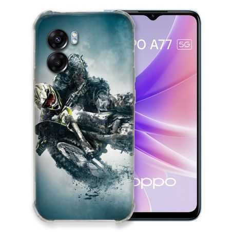 Coque Pour Oppo A77 5G Moto Cross Ombre