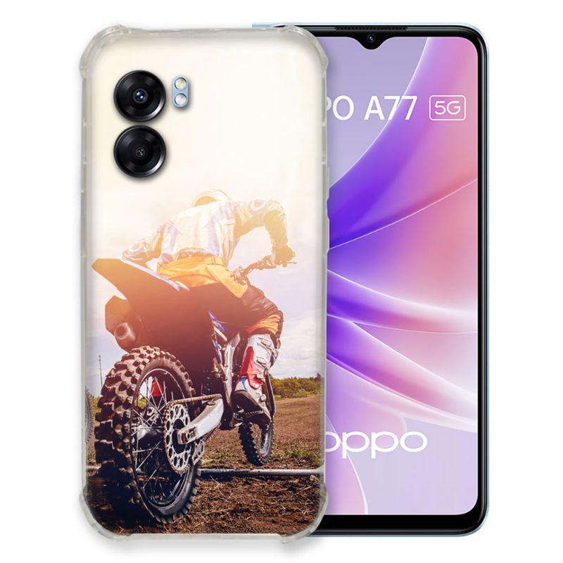 Coque Pour Oppo A77 5G Moto Cross Soleil
