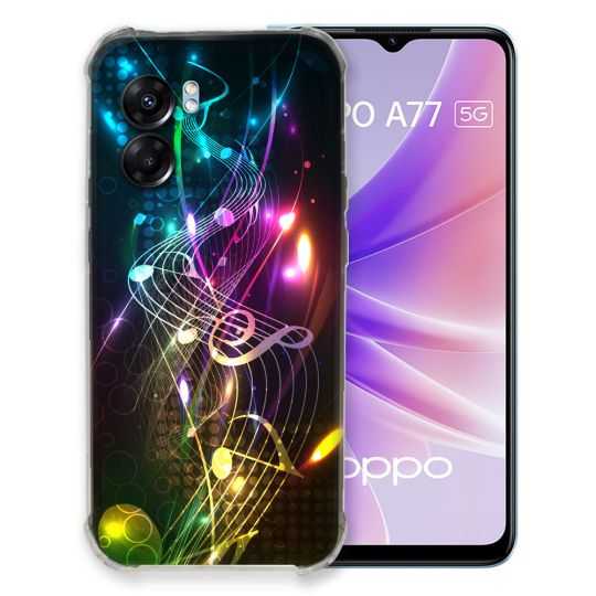 Coque Pour Oppo A77 5G Musique Partition Multicolore