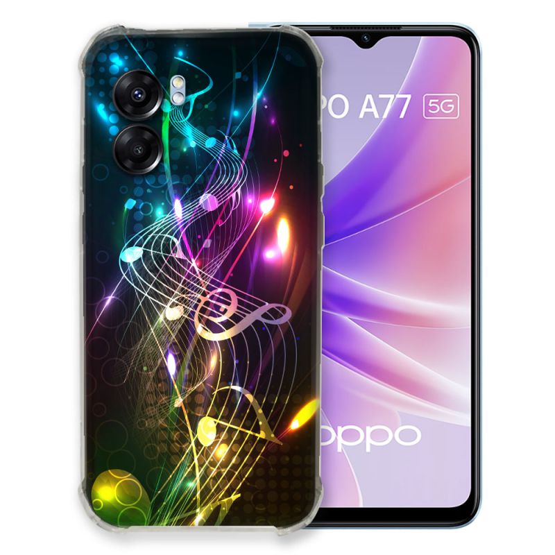 Coque Pour Oppo A77 5G Musique Partition Multicolore
