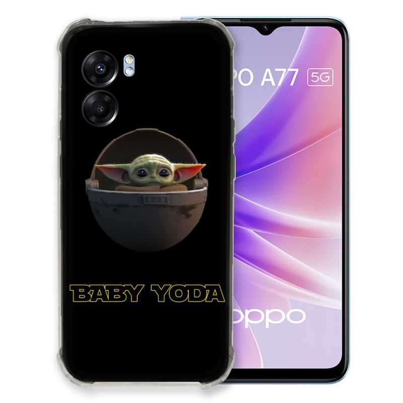 Coque Pour Oppo A77 5G Star Wars - Yoda bebe noir