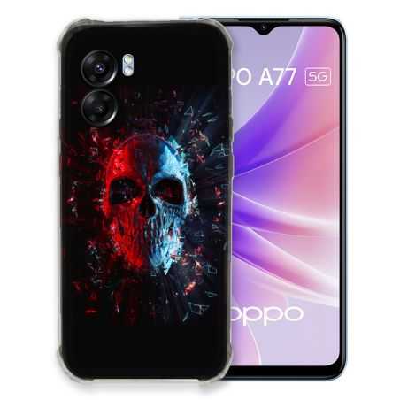 Coque Pour Oppo A77 5G Tete de Mort Deflagration