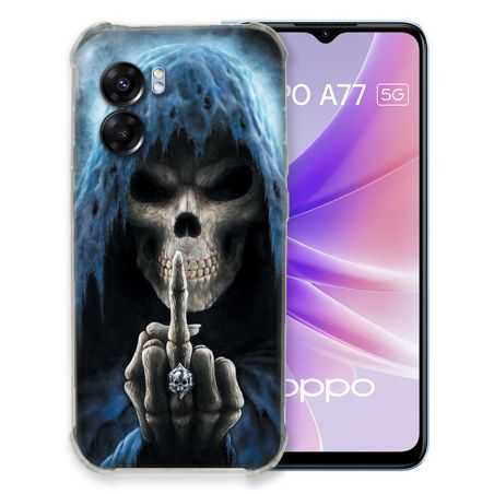 Coque Pour Oppo A77 5G Tete de Mort Doigt