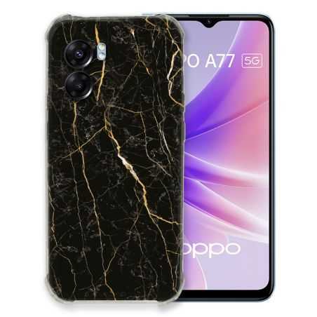 Coque Pour Oppo A77 5G Texture Marbre Noir