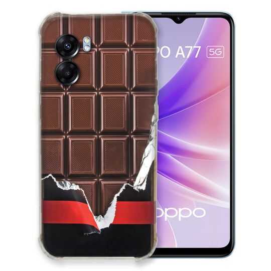 Coque Pour Oppo A77 5G Texture Trompe Oeil Chocolat