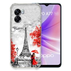 Coque Pour Oppo A77 5G Voyage France Paris Rouge