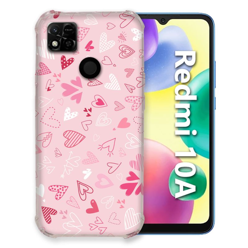 Coque Pour Xiaomi Redmi 10A Amour Ptis Coeurs