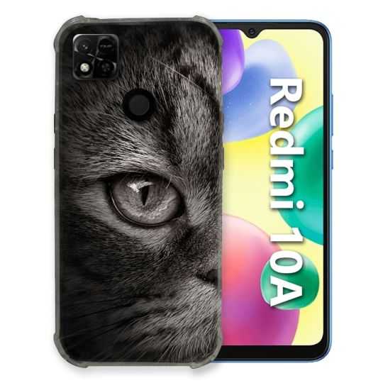 Coque Pour Xiaomi Redmi 10A Animal Chat Gris
