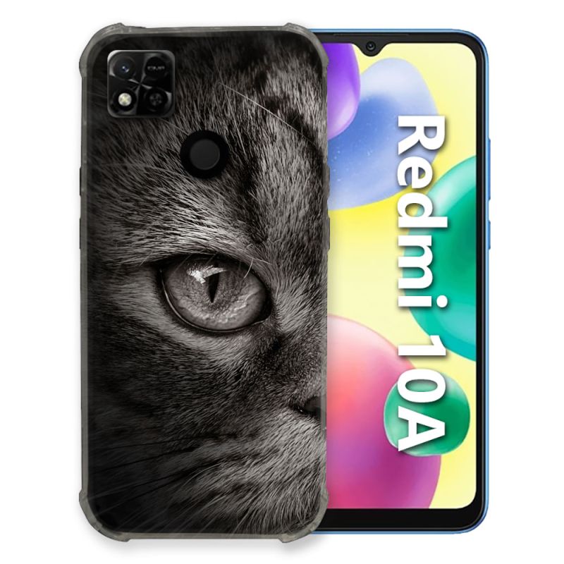 Coque Pour Xiaomi Redmi 10A Animal Chat Gris