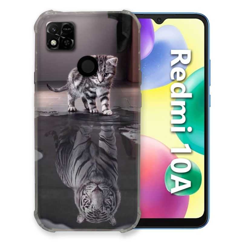 Coque Pour Xiaomi Redmi 10A Animal Chat Reflet