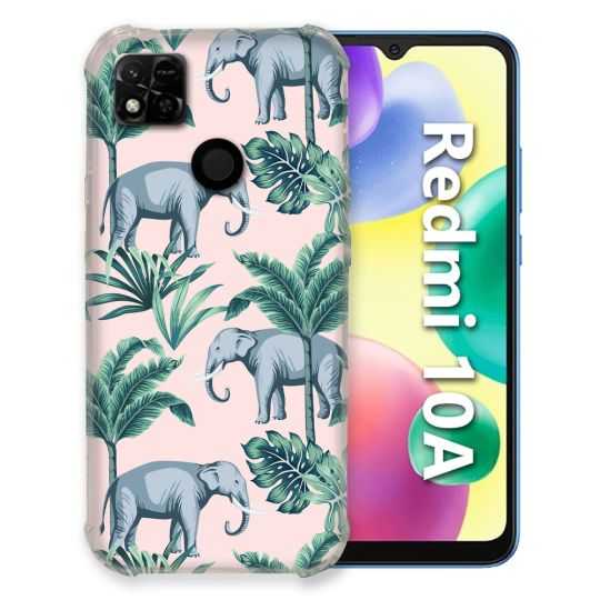 Coque Pour Xiaomi Redmi 10A Animal Elephant Pattern