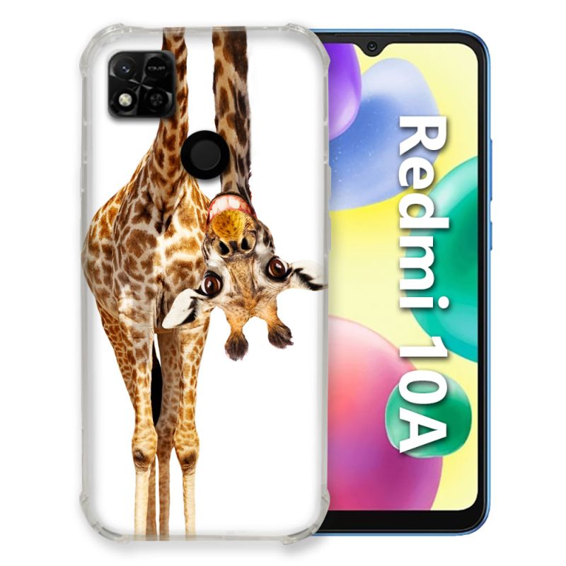 Coque Pour Xiaomi Redmi 10A Animal Girafe Blanche