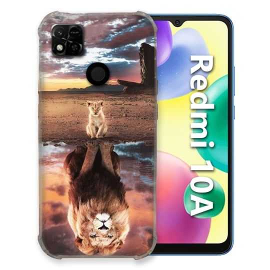 Coque Pour Xiaomi Redmi 10A Animal Lion Reflet