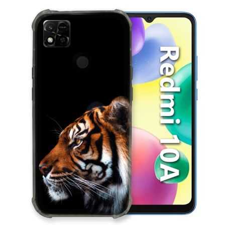 Coque Pour Xiaomi Redmi 10A Animal Tigre Noir