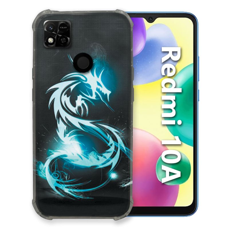 Coque Pour Xiaomi Redmi 10A Fantastique Dragon Bleu