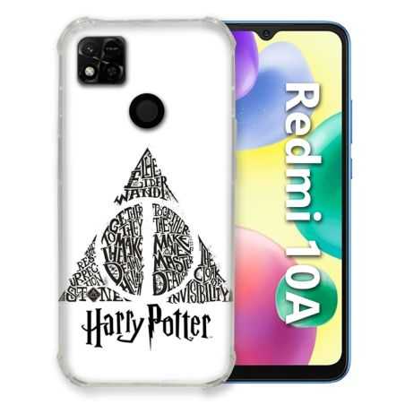 Coque Pour Xiaomi Redmi 10A Harry Potter Hollows triangle Blanc