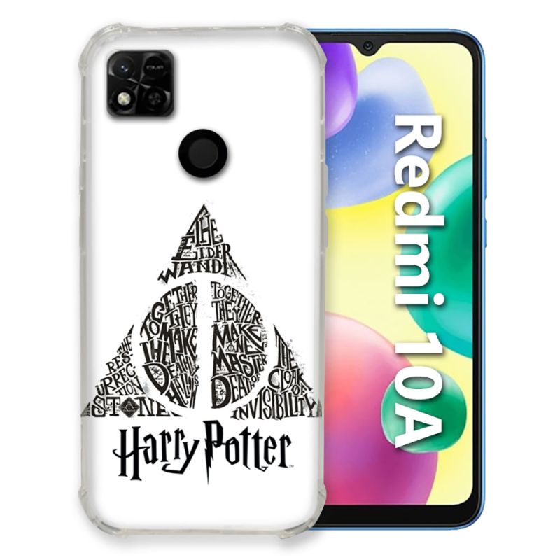 Coque Pour Xiaomi Redmi 10A Harry Potter Hollows triangle Blanc