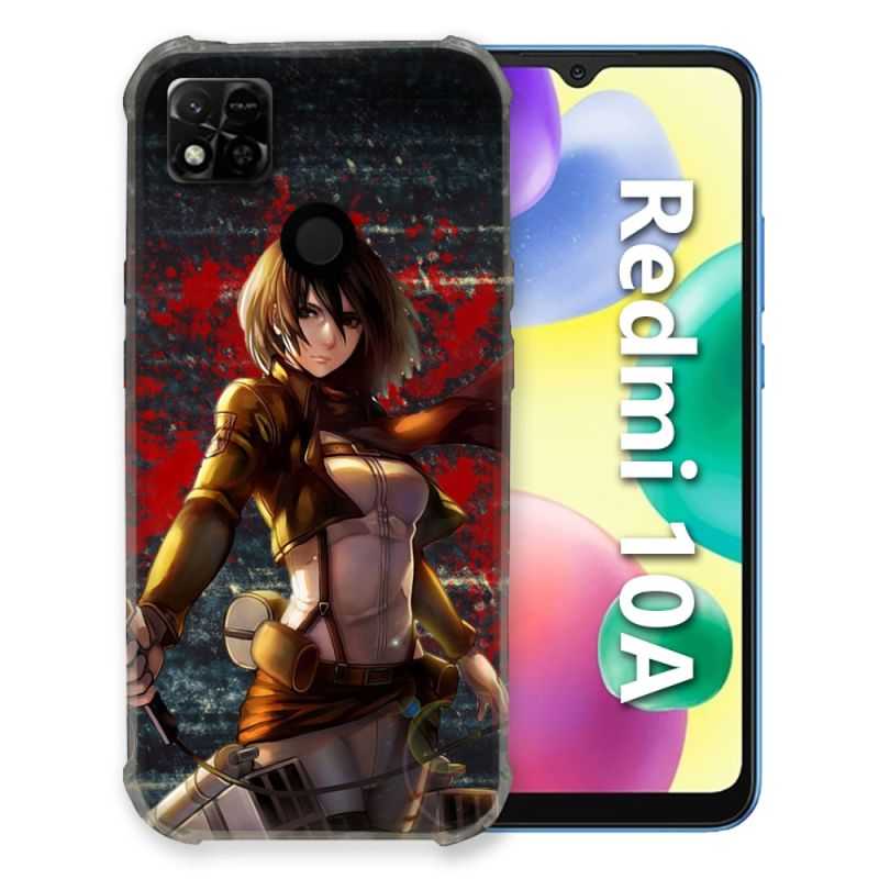 Coque Pour Xiaomi Redmi 10A Manga Attaque Titans Mikasa