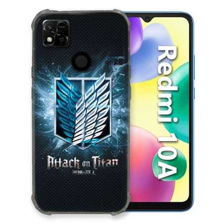 Coque Pour Xiaomi Redmi 10A Manga Attaque Titans Noir