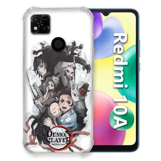 Coque Pour Xiaomi Redmi 10A Manga Demon Slayer Blanc