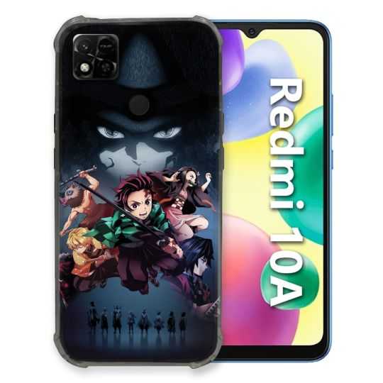 Coque Pour Xiaomi Redmi 10A Manga Demon Slayer Noir