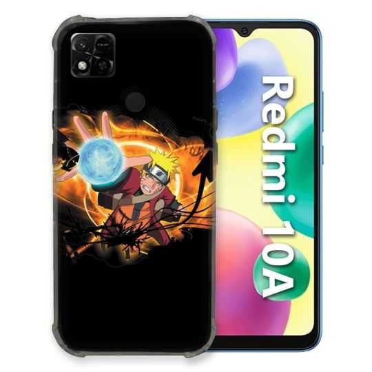 Coque Pour Xiaomi Redmi 10A Manga Naruto Noir