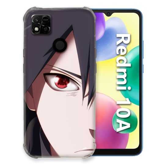 Coque Pour Xiaomi Redmi 10A Manga Naruto Sasuke visage